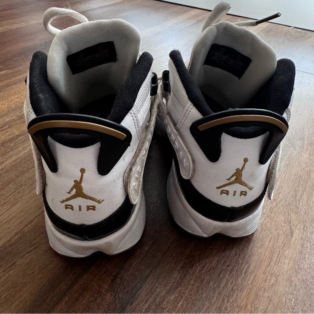 Air Jordan 6 Rings Concord Black White Metallic Gold Sneakers Basketball Runners - Picture 6 of 11